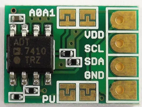 ADT7410使用 高精度・高分解能 I2C・16Bit 温度センサーモジュール（AE-ADT7410）
